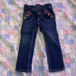 Gymboree Kids Blue Denim Jeans with Colorful Accents